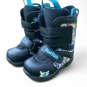 Burton Kids Snow Boots - Black with Blue Accents
